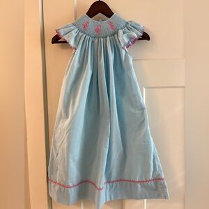 Adorable Flamingo Smocked Dress- Size 6